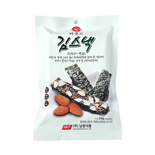 Namkwang Laver Almond Laver Snack 20g X 5 bags