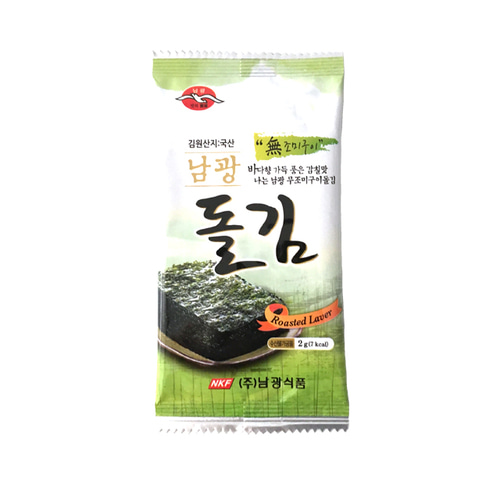 Namkwang Laver Namkwang Plain Roasted Laver (13 packs per box (364 bags) - 8x1/6 sheets X 28 bags